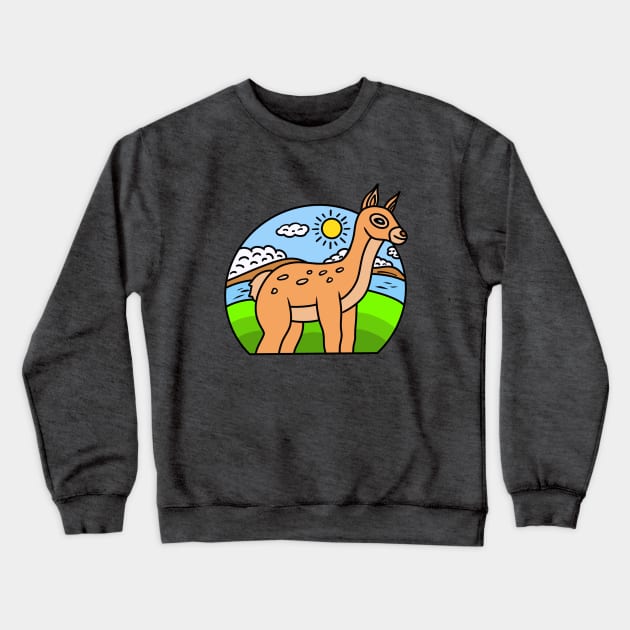 Cute cartoon deer Crewneck Sweatshirt by Andrew Hau